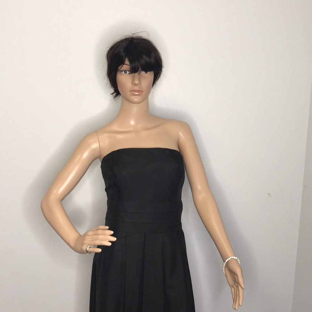 100% Silk Black strapless dress